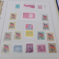 Collection timbres d'Allemagne Orientale 1945-1965 oblitérés en album Schaubek.