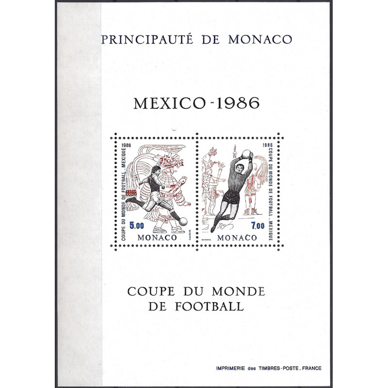 Monaco bloc-feuillet de timbres N°35 Coupe du monde de Football neuf**.