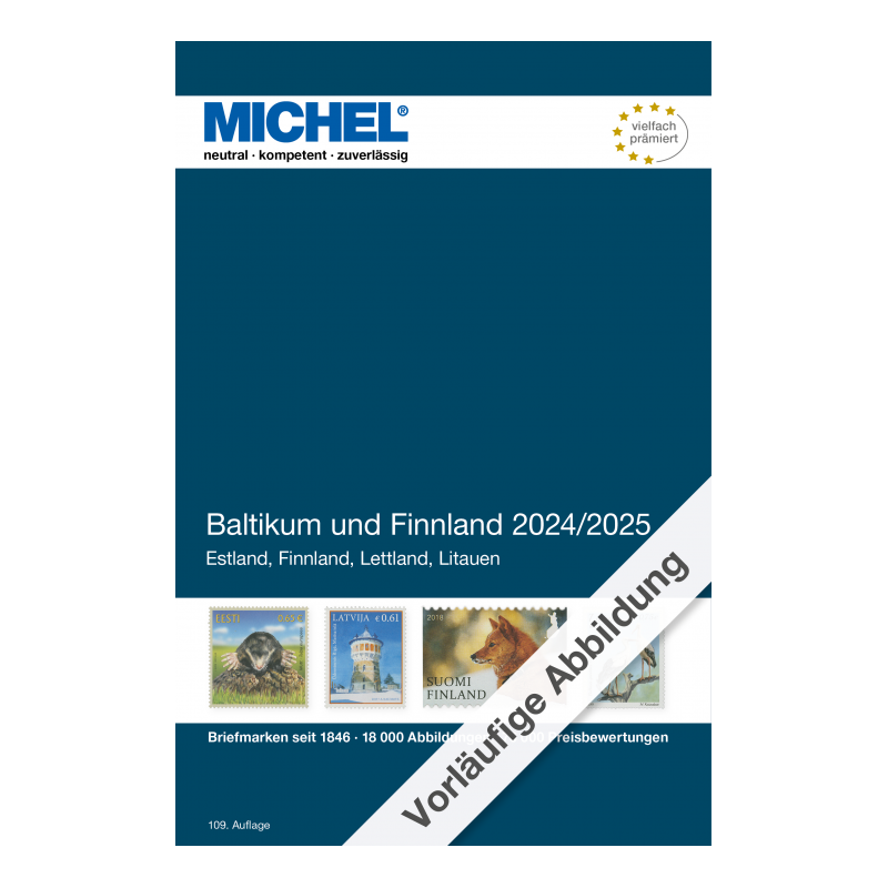 Catalogue de cotation Michel timbres des régions baltiques et Finlande 2024-2025.