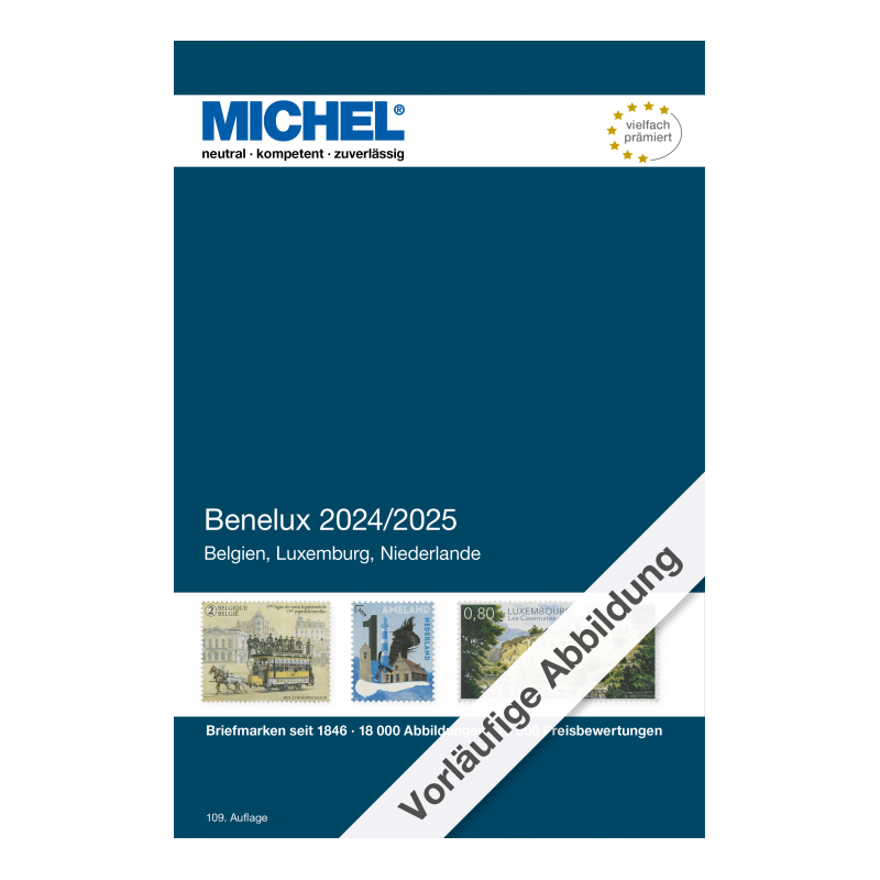 Catalogue de cotation Michel timbres de Benelux 2024-2025.