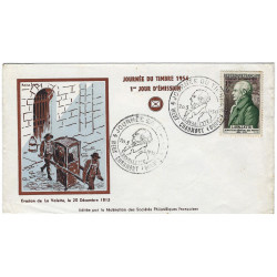 Comte de la Valette timbre de France N°969 oblitéré en FDC.