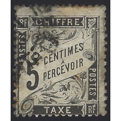 Timbre-taxe de France type Duval N°14 oblitéré.