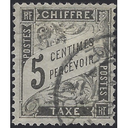 Timbre-taxe de France type Duval N°14 oblitéré.