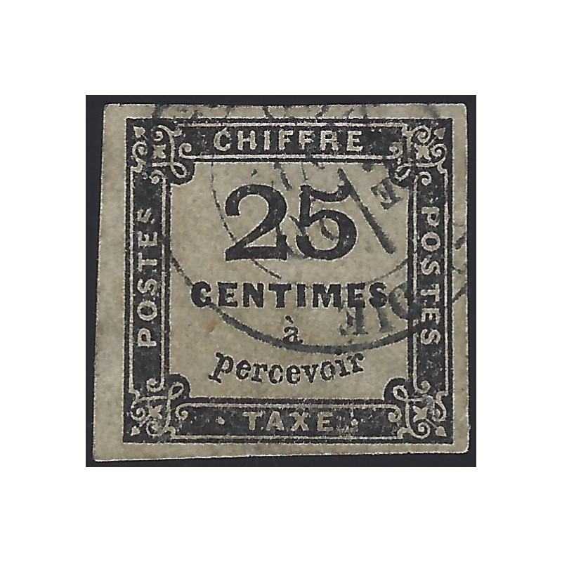 Timbre-taxe de France N°5 oblitéré.