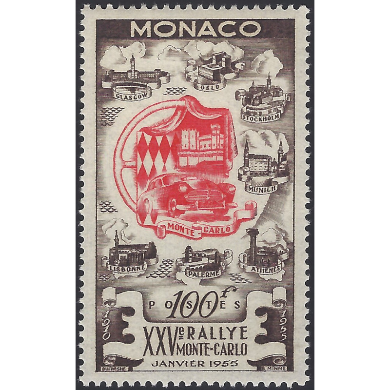 Monaco Rallye de Monte-Carlo timbre N°420 neuf**.