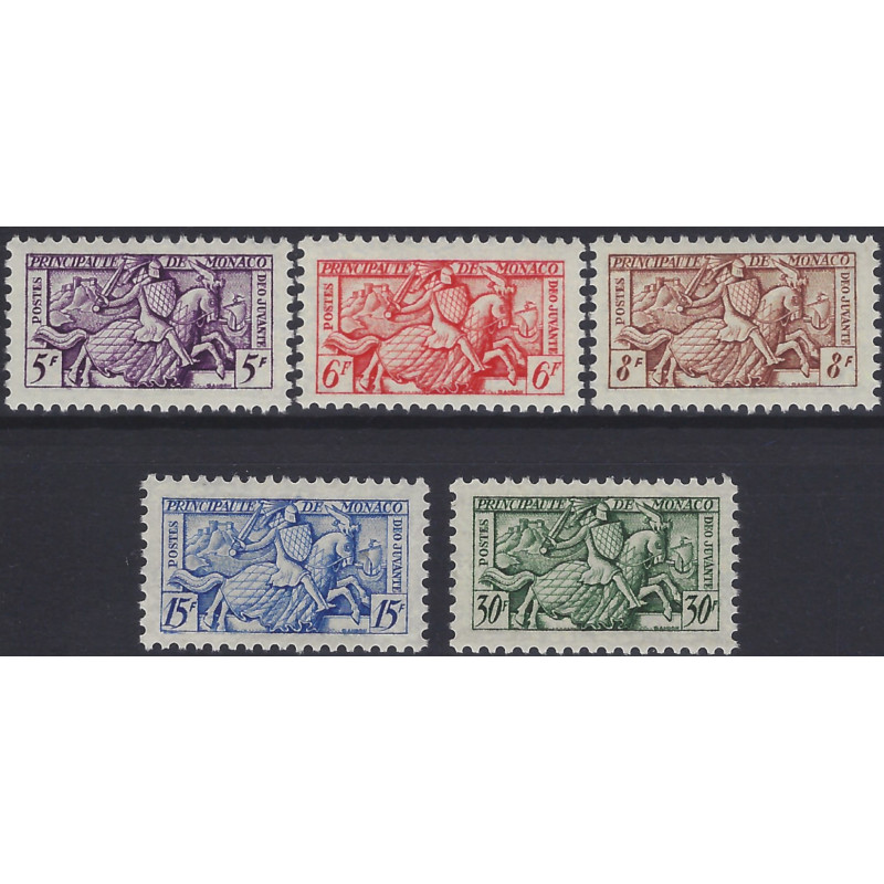 Monaco timbres N°415-419 Sceau du Prince série neuf**.