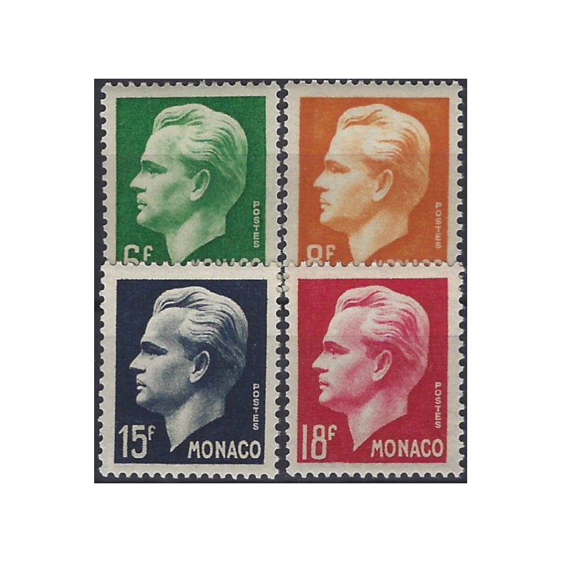 Monaco Prince Rainier III timbres N°365-368 série neuf**.