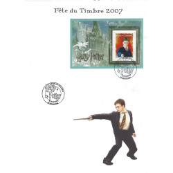 Harry Potter bloc-feuillet de timbre de France N°106 oblitéré en FDC.