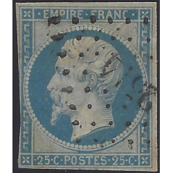 Empire non dentelé timbre de France N°15a oblitéré.