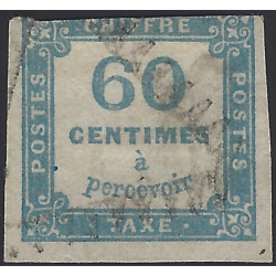 Timbre-taxe de France N°9 oblitéré.