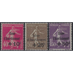 Caisse d'Amortissement timbres de France N°266-268 série neuf**.