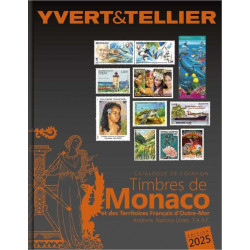 Catalogue de cotation timbres de Monaco et Tom 2025 Yvert et Tellier.