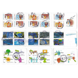 Lot de 3 carnets de timbres autoadhésifs de France oblitérés.