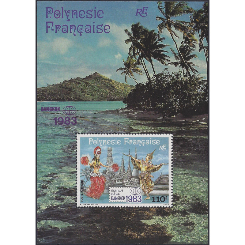 Bangkok 1983 bloc-feuillet de timbres Polynésie Française N°8 neuf**.