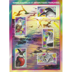 T.A.A.F. bloc-feuillet de timbres N°21 Oiseaux des iles Eparses neuf**.