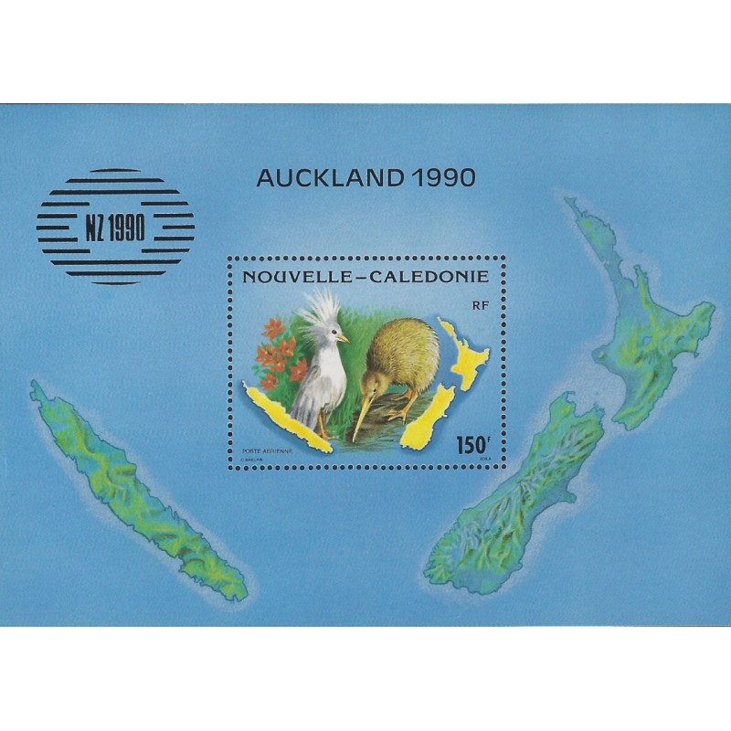 Nouvelle Calédonie bloc-feuillet de timbre N°10 Auckland 1990 neuf**.