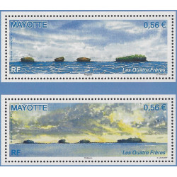 Ilots des Quatre frères timbres de Mayotte N°228-229 série neuf**.