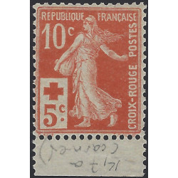 Croix-Rouge timbre de France N°147b issu de carnet neuf**.