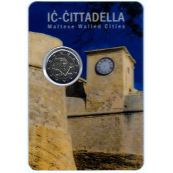 2 euros commémorative Malte 2024 coincard BU - Citadelle de Gozo.