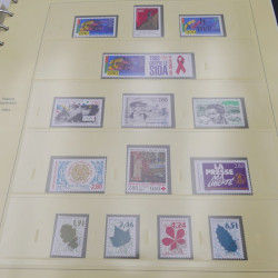 Collection timbres de France 1992-1997 neuf** complète en album Safe.