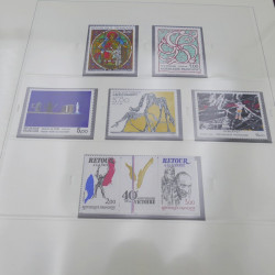 Collection timbres de France 1985-1991 neuf** complète en album Safe.