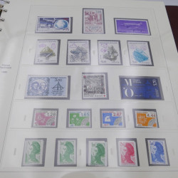 Collection timbres de France 1985-1991 neuf** complète en album Safe.