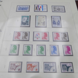 Collection timbres de France 1985-1991 neuf** complète en album Safe.