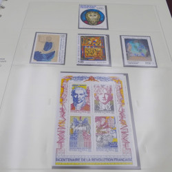 Collection timbres de France 1985-1991 neuf** complète en album Safe.