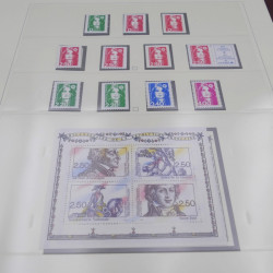 Collection timbres de France 1985-1991 neuf** complète en album Safe.