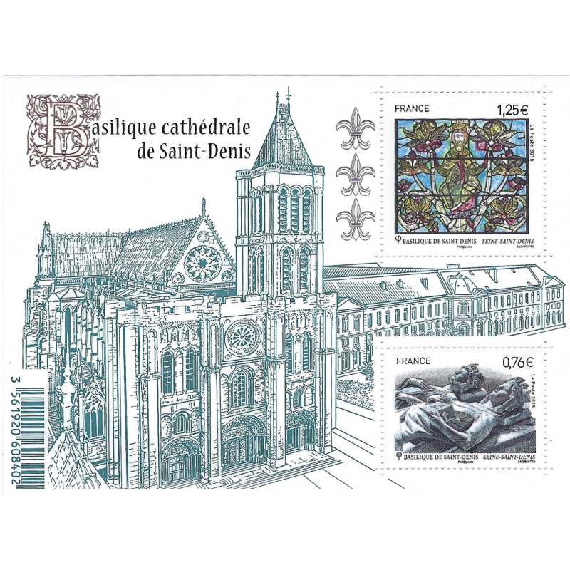 Feuillet de timbres Cathédrale de Saint-Denis N°F4930 neuf**.