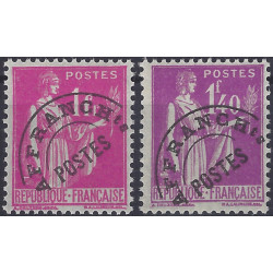 Paix timbres préoblitérés de France N°76-77 neuf**.