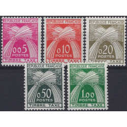 Gerbes timbres-taxe de France N°90-94 série neuf**.