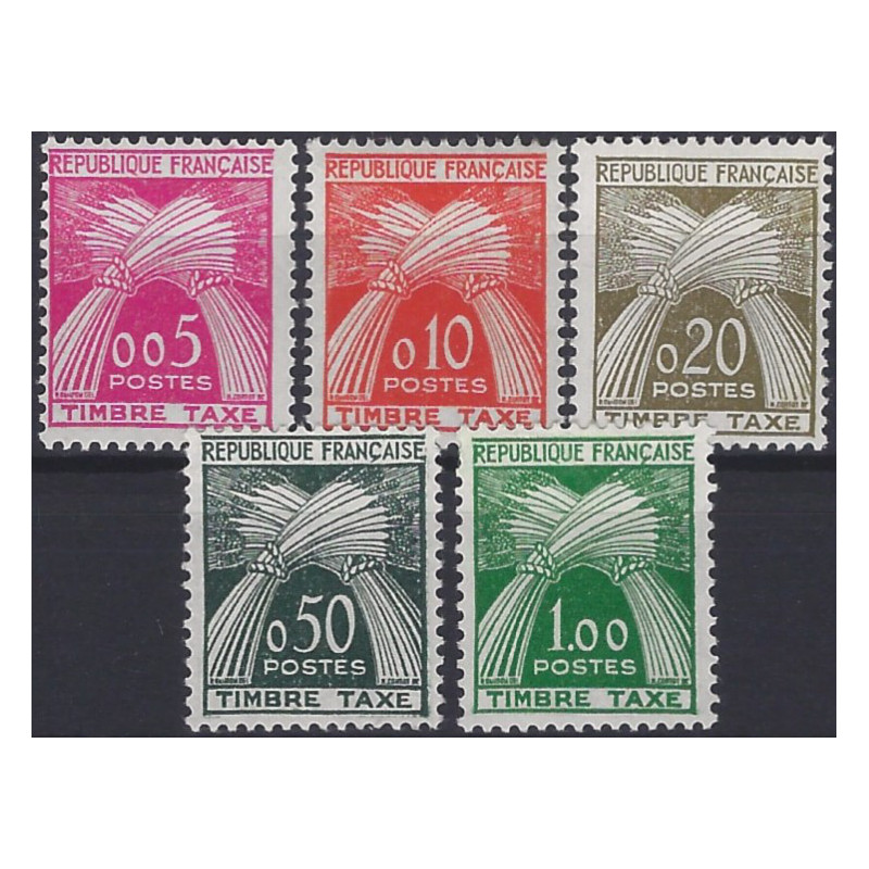 Gerbes timbres-taxe de France N°90-94 série neuf**.