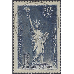 Statue de la Liberté timbre de France N°352 oblitéré.