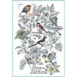 Feuillet de 4 timbres Oiseaux de nos jardins N°F5239 neuf**.