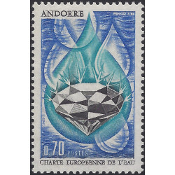 Andorre Français Charte européenne de l'eau timbre N°197 neuf**.