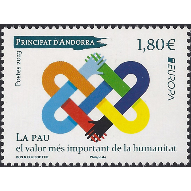 Andorre Français Europa - La paix timbre N°891 neuf**.