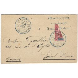 Enveloppe de Diego Suarez pour Saint-Denis 1904.