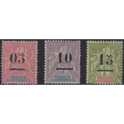 Madagascar et Dépendances timbres N°48-50 série neuf*.