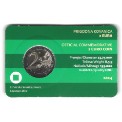 2 euros commémorative Croatie 2024 BU Coincard - Château de Varaždin.