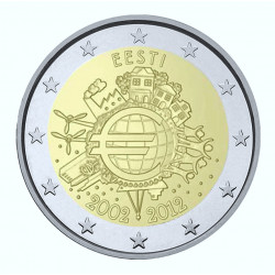 2 euros commémorative Estonie 2012 - 10 ans de l'euro.