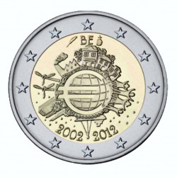 2 euros commémorative Belgique 2012 - 10 ans de l'Euro.