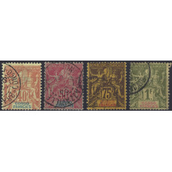 Congo français timbres N°21-24 oblitérés.