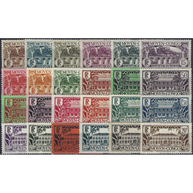 Congo français timbres N°113-134 série neuf** / *.