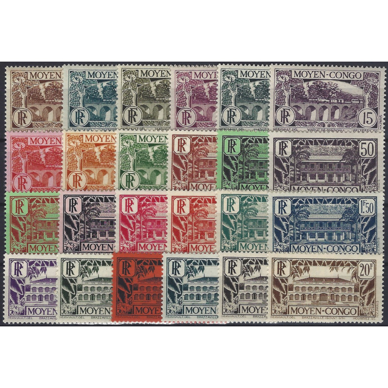 Congo français timbres N°113-134 série neuf**.