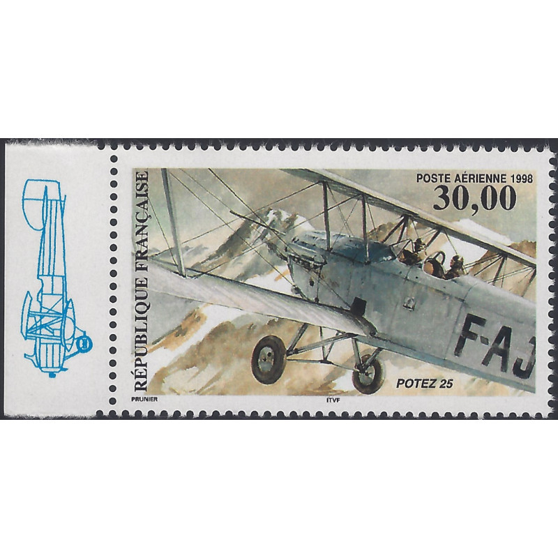 Timbre poste aérienne N°62a Potez 25 neuf**.