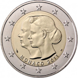 2 euros commémorative Monaco 2011 - Mariage Princier.