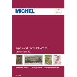 Catalogue de cotation Michel timbres Japon, Corée, Mongolie 2025.