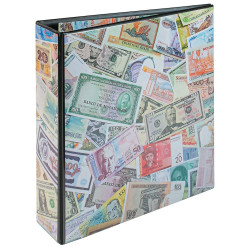 Reliure Multi Big Lindner garni de 20 feuilles pour billets de banque.