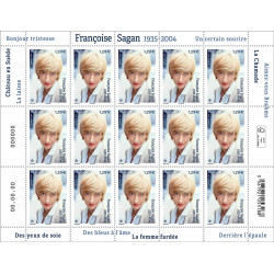 Timbre Françoise Sagan en feuillet de France N°F156 neuf**.